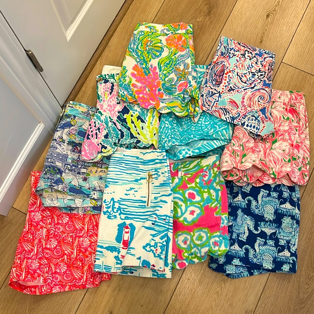 Lot of 10 Lilly Pulitzer and Vineyard Vines Shorts - Various Sizes!